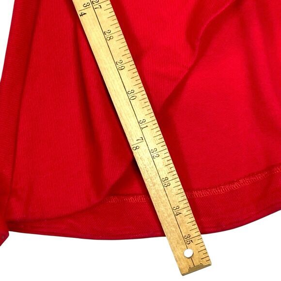 NBD Flare Pants Womens S Red Rose Shirley Temple High Rise Asymmetrical flared - Picture 13 of 15